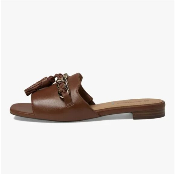 Johnston & Murphy Lilly Chain Leather Slide Slippers Size 7.5 - Picture 5 of 9